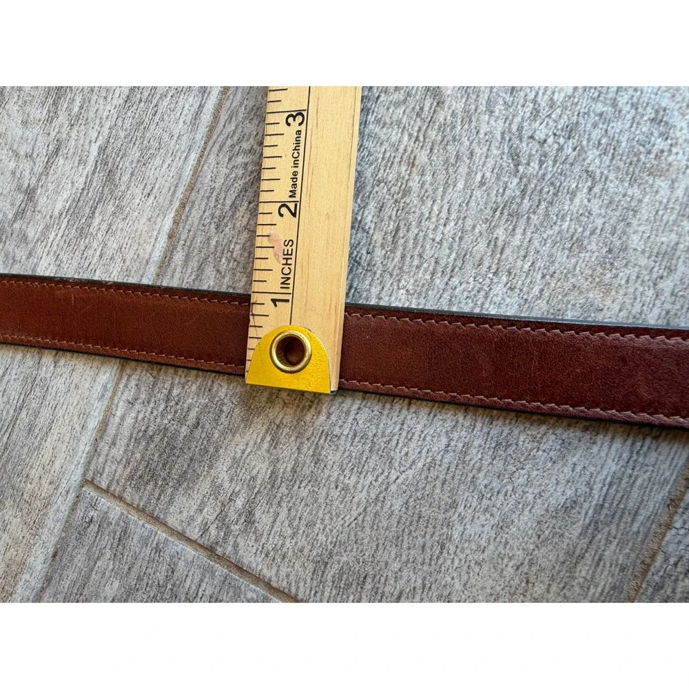 Genuine Leather Western Belt Small Womens Engraved Buckle USA Engraved Cowgirl
